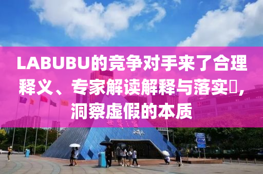 LABUBU的競爭對手來了合理釋義、專家解讀解釋與落實?,洞察虛假的本質(zhì)