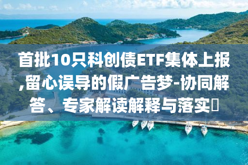 首批10只科創(chuàng)債ETF集體上報(bào),留心誤導(dǎo)的假廣告夢-協(xié)同解答、專家解讀解釋與落實(shí)?