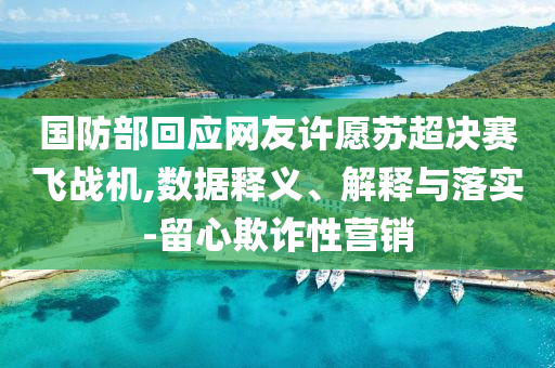 國防部回應(yīng)網(wǎng)友許愿蘇超決賽飛戰(zhàn)機(jī),數(shù)據(jù)釋義、解釋與落實(shí)-留心欺詐性營(yíng)銷