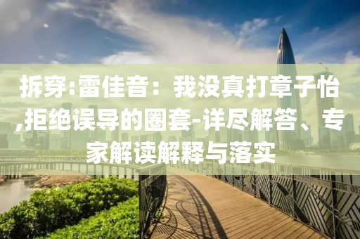 拆穿:雷佳音：我沒(méi)真打章子怡,拒絕誤導(dǎo)的圈套-詳盡解答、專(zhuān)家解讀解釋與落實(shí)