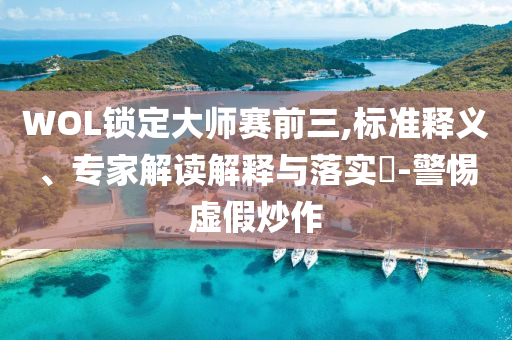 WOL鎖定大師賽前三,標(biāo)準(zhǔn)釋義、專家解讀解釋與落實(shí)?-警惕虛假炒作