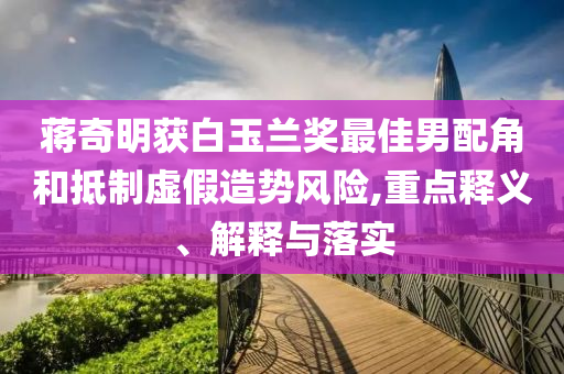 蔣奇明獲白玉蘭獎最佳男配角和抵制虛假造勢風險,重點釋義、解釋與落實