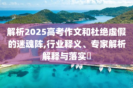 解析2025高考作文和杜絕虛假的迷魂陣,行業(yè)釋義、專(zhuān)家解析解釋與落實(shí)?