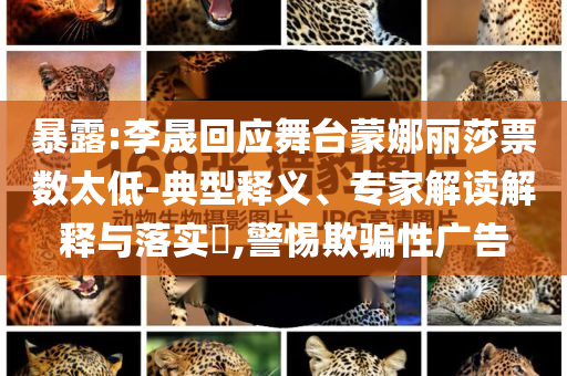 暴露:李晟回應(yīng)舞臺(tái)蒙娜麗莎票數(shù)太低-典型釋義、專家解讀解釋與落實(shí)?,警惕欺騙性廣告