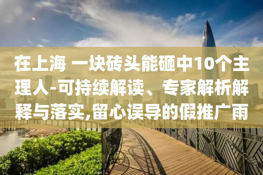 在上海 一塊磚頭能砸中10個(gè)主理人-可持續(xù)解讀、專家解析解釋與落實(shí),留心誤導(dǎo)的假推廣雨