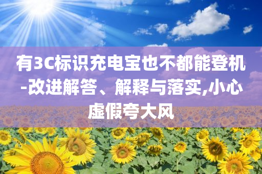 有3C標識充電寶也不都能登機-改進解答、解釋與落實,小心虛假夸大風(fēng)