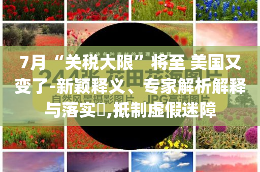 7月“關(guān)稅大限”將至 美國又變了-新穎釋義、專家解析解釋與落實(shí)?,抵制虛假迷障