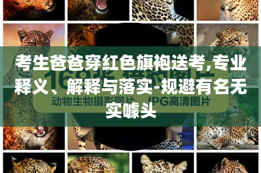 考生爸爸穿紅色旗袍送考,專業(yè)釋義、解釋與落實(shí)-規(guī)避有名無實(shí)噱頭