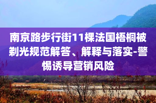 南京路步行街11棵法國梧桐被剃光規(guī)范解答、解釋與落實-警惕誘導(dǎo)營銷風(fēng)險
