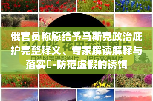 俄官員稱愿給予馬斯克政治庇護完整釋義、專家解讀解釋與落實?-防范虛假的誘餌