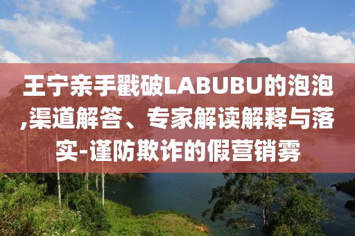 王寧親手戳破LABUBU的泡泡,渠道解答、專家解讀解釋與落實(shí)-謹(jǐn)防欺詐的假營銷霧