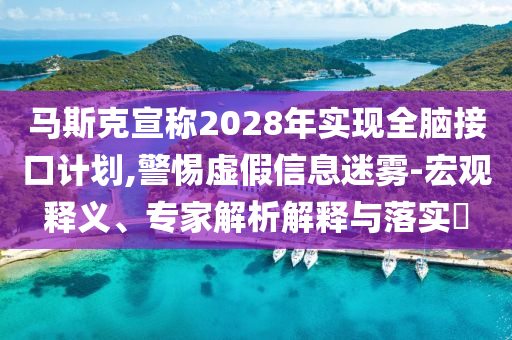 馬斯克宣稱2028年實(shí)現(xiàn)全腦接口計(jì)劃,警惕虛假信息迷霧-宏觀釋義、專家解析解釋與落實(shí)?