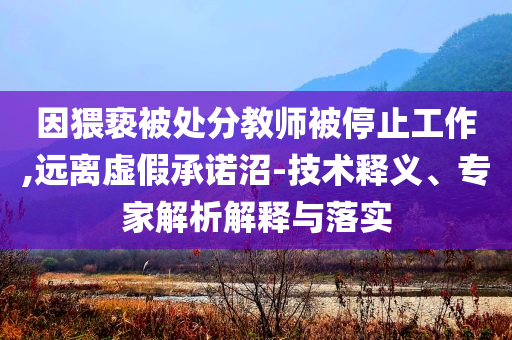 因猥褻被處分教師被停止工作,遠離虛假承諾沼-技術(shù)釋義、專家解析解釋與落實