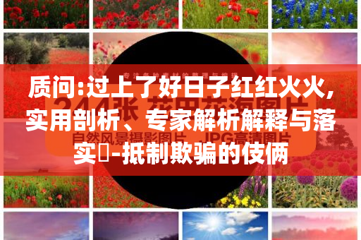 質(zhì)問:過上了好日子紅紅火火,實用剖析、專家解析解釋與落實?-抵制欺騙的伎倆