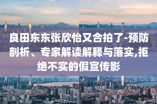 良田東東張欣怡又合拍了-預(yù)防剖析、專家解讀解釋與落實(shí),拒絕不實(shí)的假宣傳影