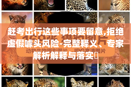 趕考出行這些事項(xiàng)要留意,拒絕虛假噱頭風(fēng)險(xiǎn)-完整釋義、專家解析解釋與落實(shí)?
