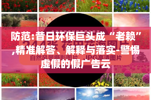 防范:昔日環(huán)保巨頭成“老賴”,精準(zhǔn)解答、解釋與落實-警惕虛假的假廣告云