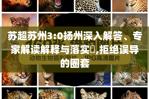 蘇超蘇州3:0揚(yáng)州深入解答、專家解讀解釋與落實(shí)?,拒絕誤導(dǎo)的圈套