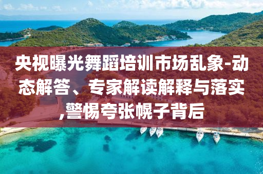 央視曝光舞蹈培訓(xùn)市場亂象-動態(tài)解答、專家解讀解釋與落實,警惕夸張幌子背后