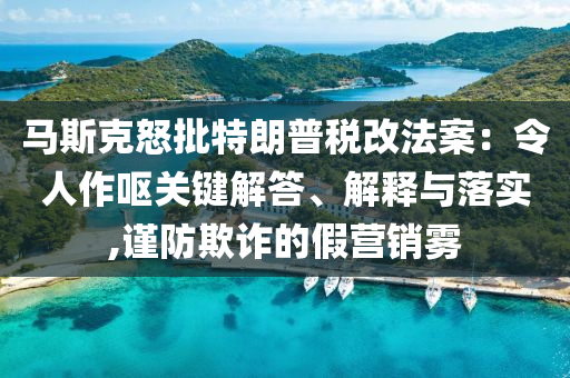 馬斯克怒批特朗普稅改法案：令人作嘔關(guān)鍵解答、解釋與落實,謹防欺詐的假營銷霧