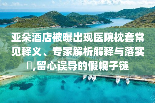 亞朵酒店被曝出現(xiàn)醫(yī)院枕套常見釋義、專家解析解釋與落實?,留心誤導(dǎo)的假幌子鏈
