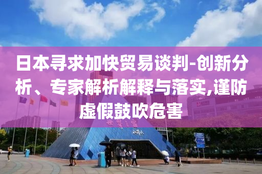 日本尋求加快貿(mào)易談判-創(chuàng)新分析、專家解析解釋與落實,謹防虛假鼓吹危害