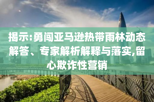 揭示:勇闖亞馬遜熱帶雨林動(dòng)態(tài)解答、專家解析解釋與落實(shí),留心欺詐性營銷