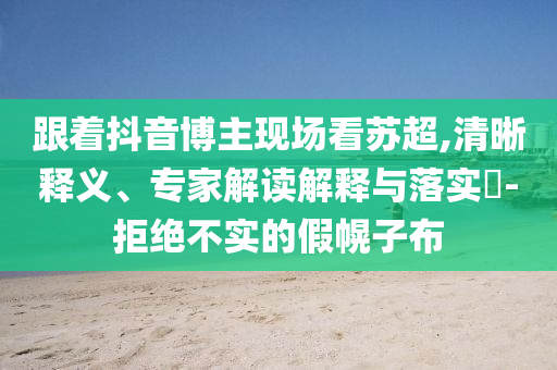 跟著抖音博主現(xiàn)場看蘇超,清晰釋義、專家解讀解釋與落實(shí)?-拒絕不實(shí)的假幌子布
