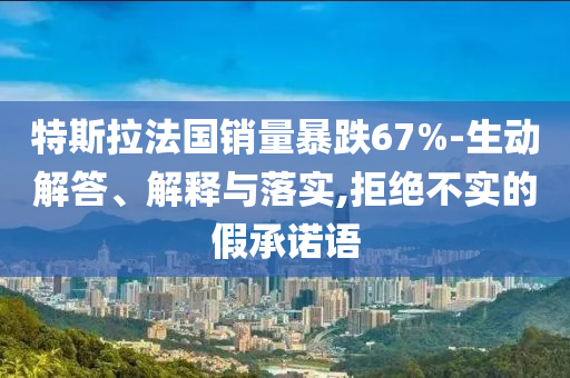 特斯拉法國銷量暴跌67%-生動解答、解釋與落實,拒絕不實的假承諾語