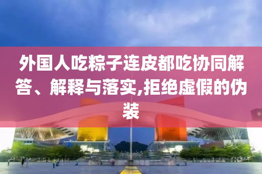 外國人吃粽子連皮都吃協(xié)同解答、解釋與落實(shí),拒絕虛假的偽裝