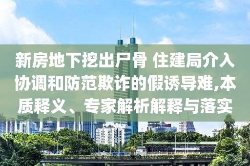 新房地下挖出尸骨 住建局介入?yún)f(xié)調(diào)和防范欺詐的假誘導(dǎo)難,本質(zhì)釋義、專家解析解釋與落實