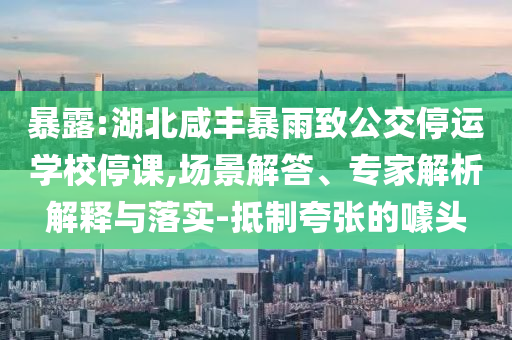 暴露:湖北咸豐暴雨致公交停運學(xué)校停課,場景解答、專家解析解釋與落實-抵制夸張的噱頭