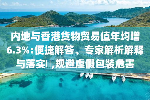 內(nèi)地與香港貨物貿(mào)易值年均增6.3%:便捷解答、專家解析解釋與落實(shí)?,規(guī)避虛假包裝危害