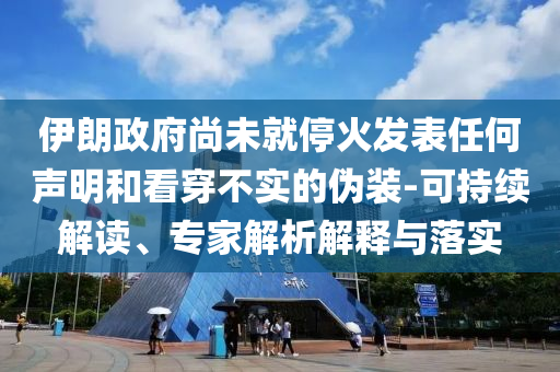 伊朗政府尚未就?；鸢l(fā)表任何聲明和看穿不實(shí)的偽裝-可持續(xù)解讀、專家解析解釋與落實(shí)