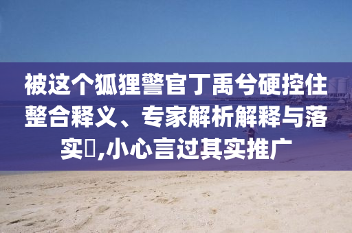 被這個(gè)狐貍警官丁禹兮硬控住整合釋義、專家解析解釋與落實(shí)?,小心言過(guò)其實(shí)推廣