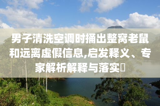 男子清洗空調(diào)時(shí)捅出整窩老鼠和遠(yuǎn)離虛假信息,啟發(fā)釋義、專(zhuān)家解析解釋與落實(shí)?