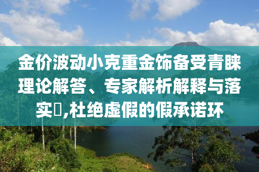 金價波動小克重金飾備受青睞理論解答、專家解析解釋與落實?,杜絕虛假的假承諾環(huán)