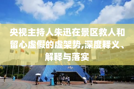 央視主持人朱迅在景區(qū)救人和留心虛假的虛架勢,深度釋義、解釋與落實(shí)