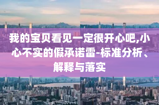 我的寶貝看見一定很開心吧,小心不實(shí)的假承諾雷-標(biāo)準(zhǔn)分析、解釋與落實(shí)