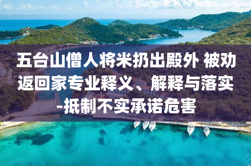 五臺(tái)山僧人將米扔出殿外 被勸返回家專業(yè)釋義、解釋與落實(shí)-抵制不實(shí)承諾危害