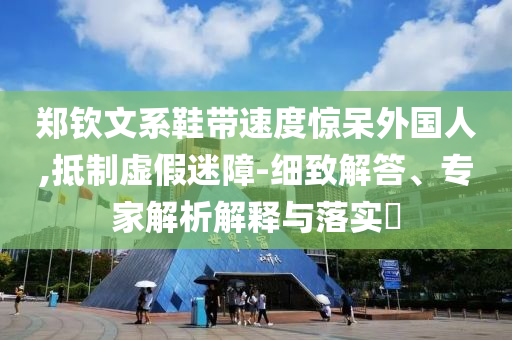 鄭欽文系鞋帶速度驚呆外國人,抵制虛假迷障-細(xì)致解答、專家解析解釋與落實(shí)?