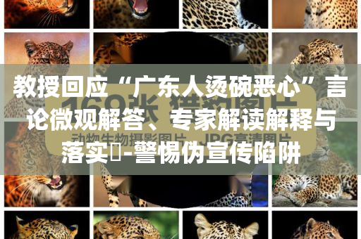 教授回應(yīng)“廣東人燙碗惡心”言論微觀解答、專家解讀解釋與落實?-警惕偽宣傳陷阱
