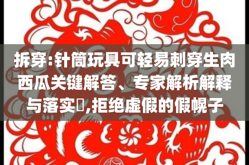拆穿:針筒玩具可輕易刺穿生肉西瓜關(guān)鍵解答、專家解析解釋與落實?,拒絕虛假的假幌子