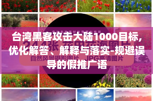 臺灣黑客攻擊大陸1000目標,優(yōu)化解答、解釋與落實-規(guī)避誤導的假推廣語