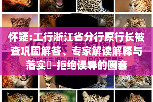 懷疑:工行浙江省分行原行長(zhǎng)被查鞏固解答、專(zhuān)家解讀解釋與落實(shí)?-拒絕誤導(dǎo)的圈套