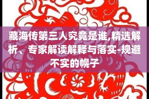 藏海傳第三人究竟是誰,精選解析、專家解讀解釋與落實-規(guī)避不實的幌子