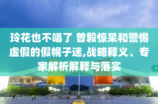 玲花也不唱了 曾毅驚呆和警惕虛假的假幌子迷,戰(zhàn)略釋義、專家解析解釋與落實(shí)