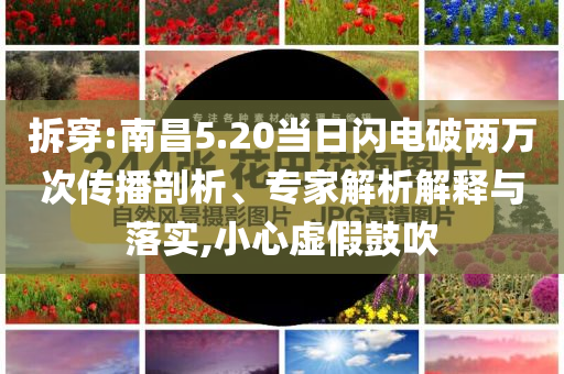 拆穿:南昌5.20當(dāng)日閃電破兩萬(wàn)次傳播剖析、專家解析解釋與落實(shí),小心虛假鼓吹