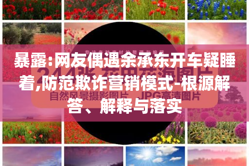 暴露:網(wǎng)友偶遇余承東開車疑睡著,防范欺詐營銷模式-根源解答、解釋與落實