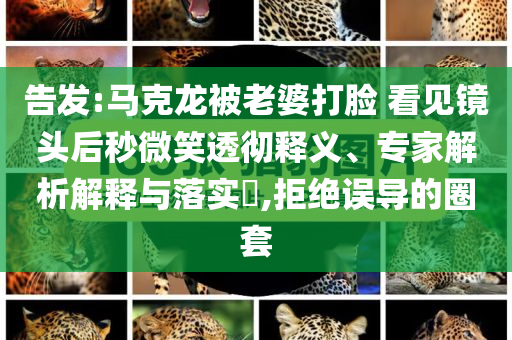 告發(fā):馬克龍被老婆打臉 看見鏡頭后秒微笑透徹釋義、專家解析解釋與落實(shí)?,拒絕誤導(dǎo)的圈套